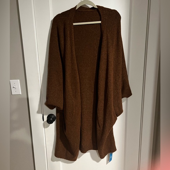 Cupshe Tan Open Front Dolman Sleeve Duster Cardigan - Medium - Picture 9 of 13